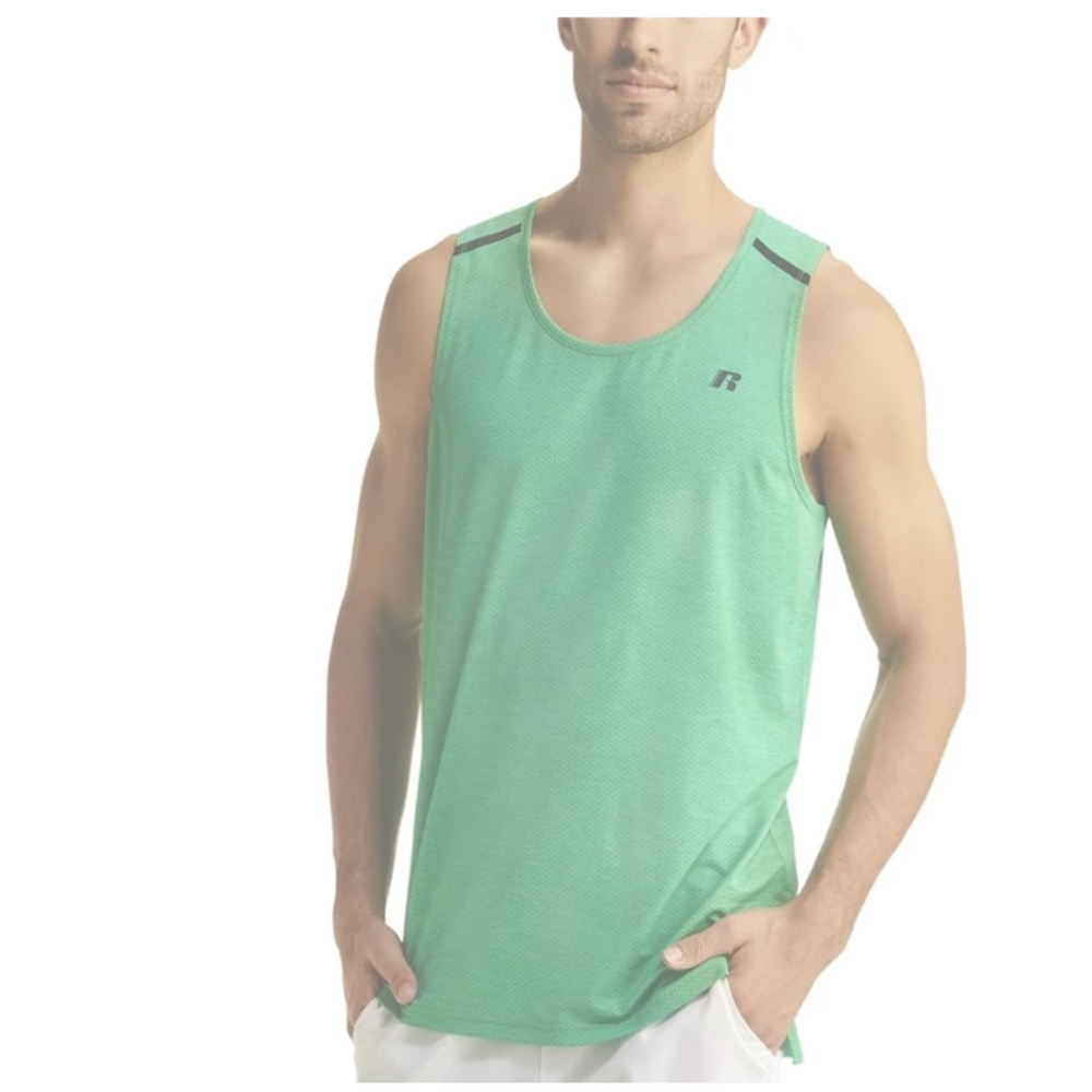 Russell Athletic Mens Green Performance Tank Top Size M
